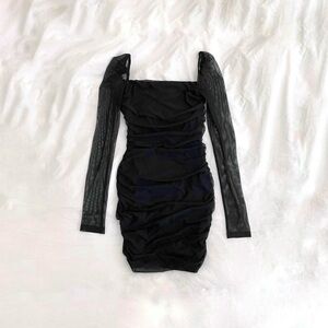 PRINCESS POLLY® WOMEN'S RECYCLED FIBERS "CHARVI" LONG-SLEEVE MINI DRESS.